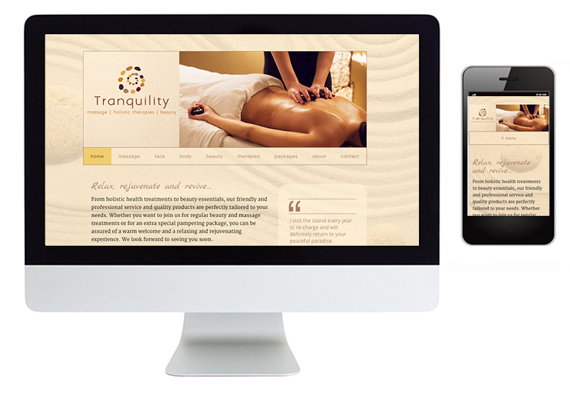 Tranquility Massage and Beauty Website Design